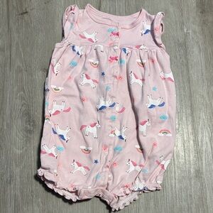 Pink Unicorn Baby Romper